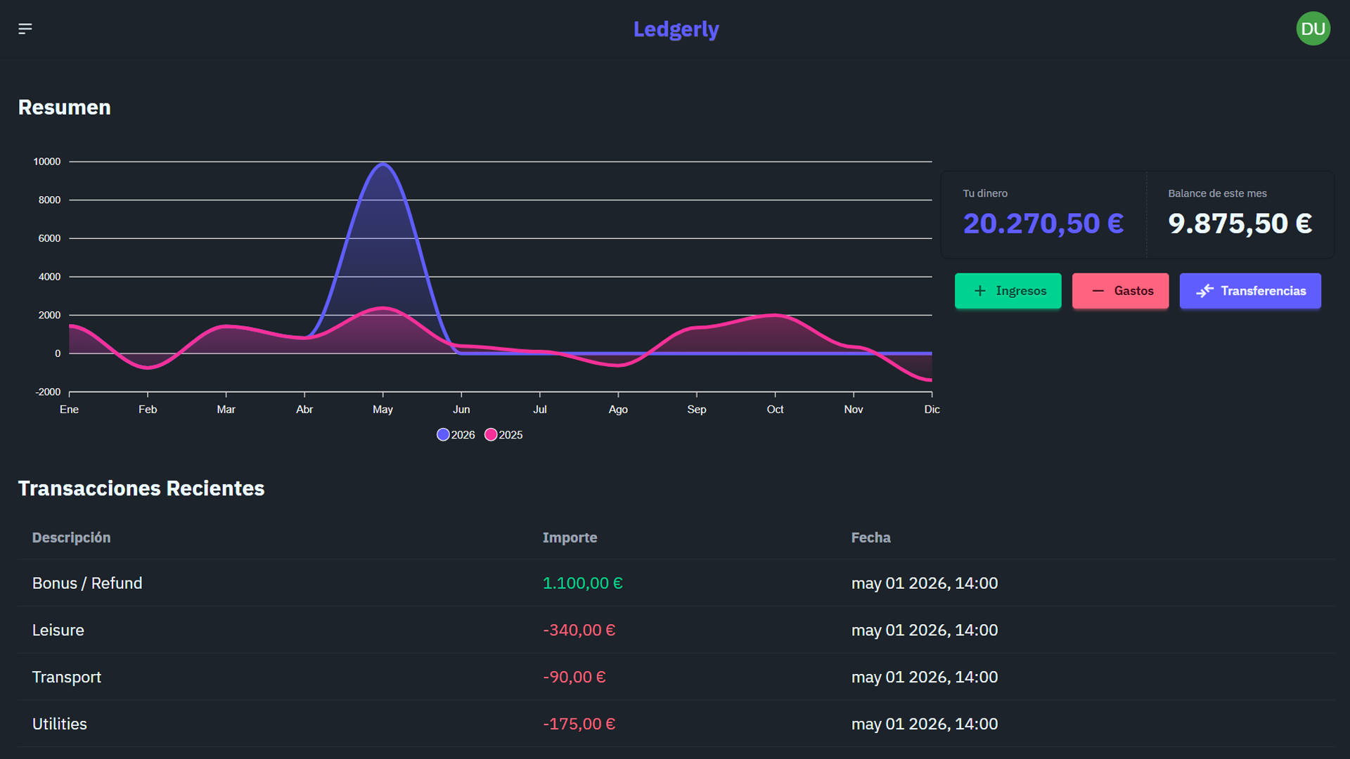 screenshot of project
